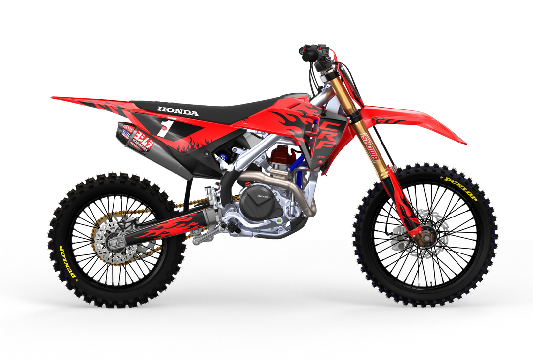 Honda CRF 3D render Flame graphics from madestickers.com Black#color_black