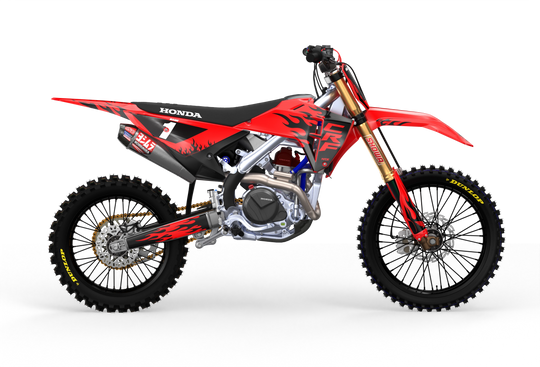 Honda CRF 3D render Flame graphics from madestickers.com Black#color_black