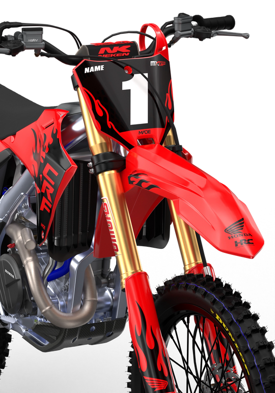 Honda CRF 3D render Flame graphics from madestickers.com Black#color_black