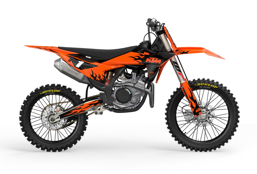 KTM SXF 3D Render design Flame graphics from madestickers.com Black#color_black