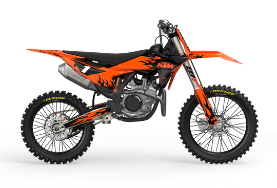 KTM SXF 3D Render design Flame graphics from madestickers.com Black#color_black