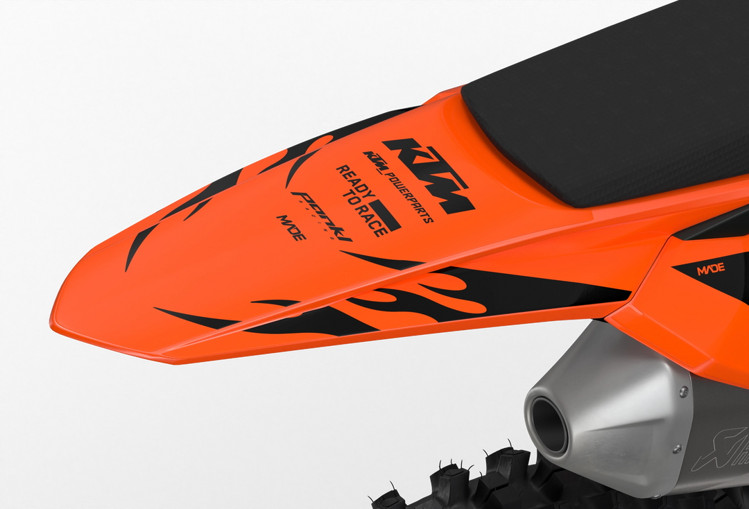 KTM SXF 3D Render design Flame graphics from madestickers.com Black#color_black