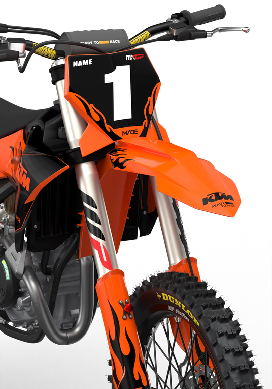 KTM SXF 3D Render design Flame graphics from madestickers.com Black#color_black