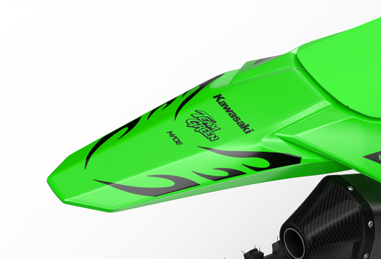 Kawasaki KX 3D Render design Flame graphics from Madestickers.com Black#color_black