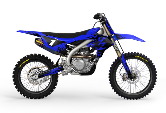 Yamaha YZF 3D Render design Flames graphics from madestickers.com Black#color_black