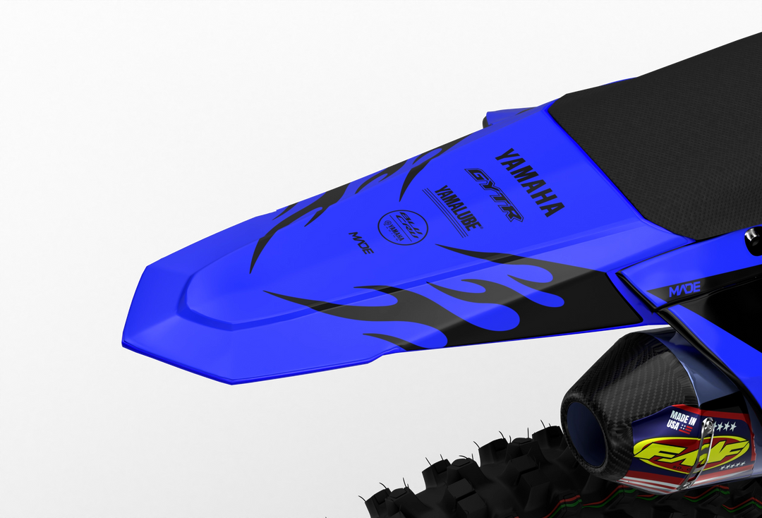 Yamaha YZF 3D Render design Flames graphics from madestickers.com Black#color_black