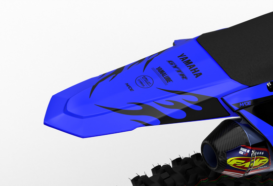 Yamaha YZF 3D Render design Flames graphics from madestickers.com Black#color_black