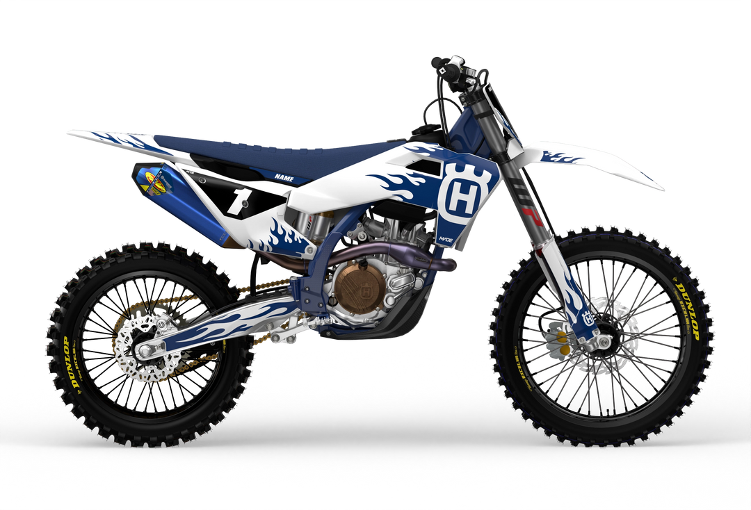 Husqvarna TC FC 3D render Flame graphics from madestickers.com Blue#color_blue