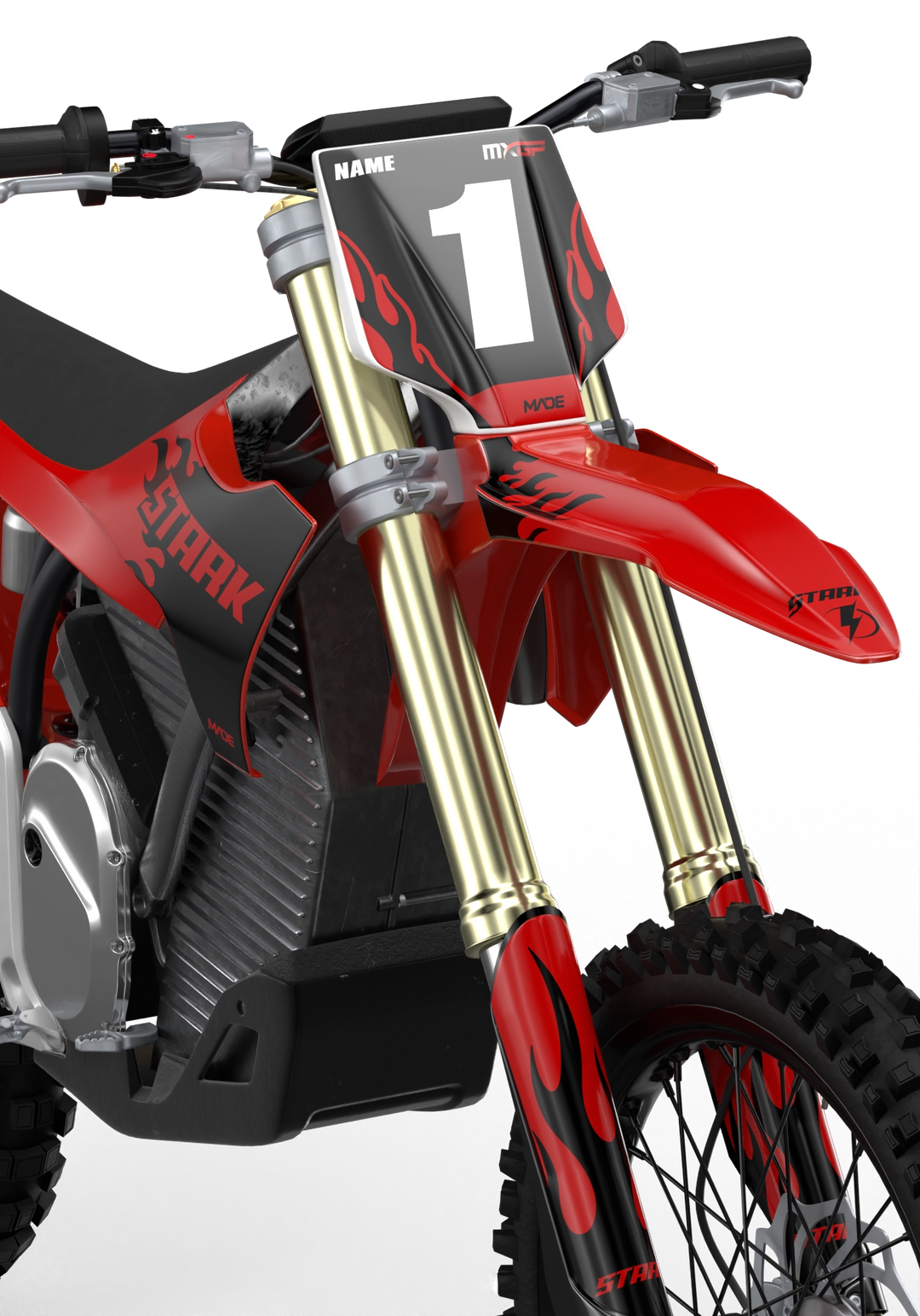 Stark Varg Premium graphics with flame element from madestickers.com RedBlack#color_redblack