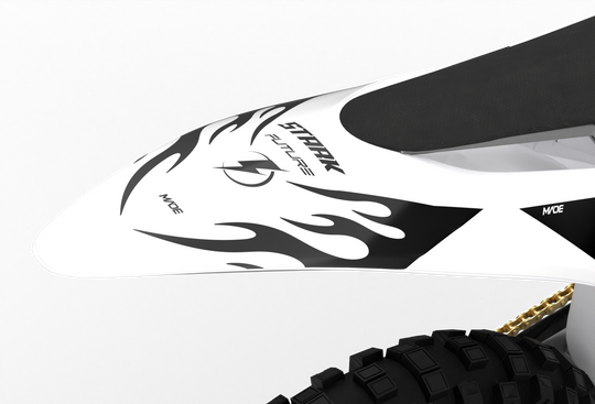 Stark Varg Premium graphics with flame element from madestickers.com WhiteBlack#color_whiteblack