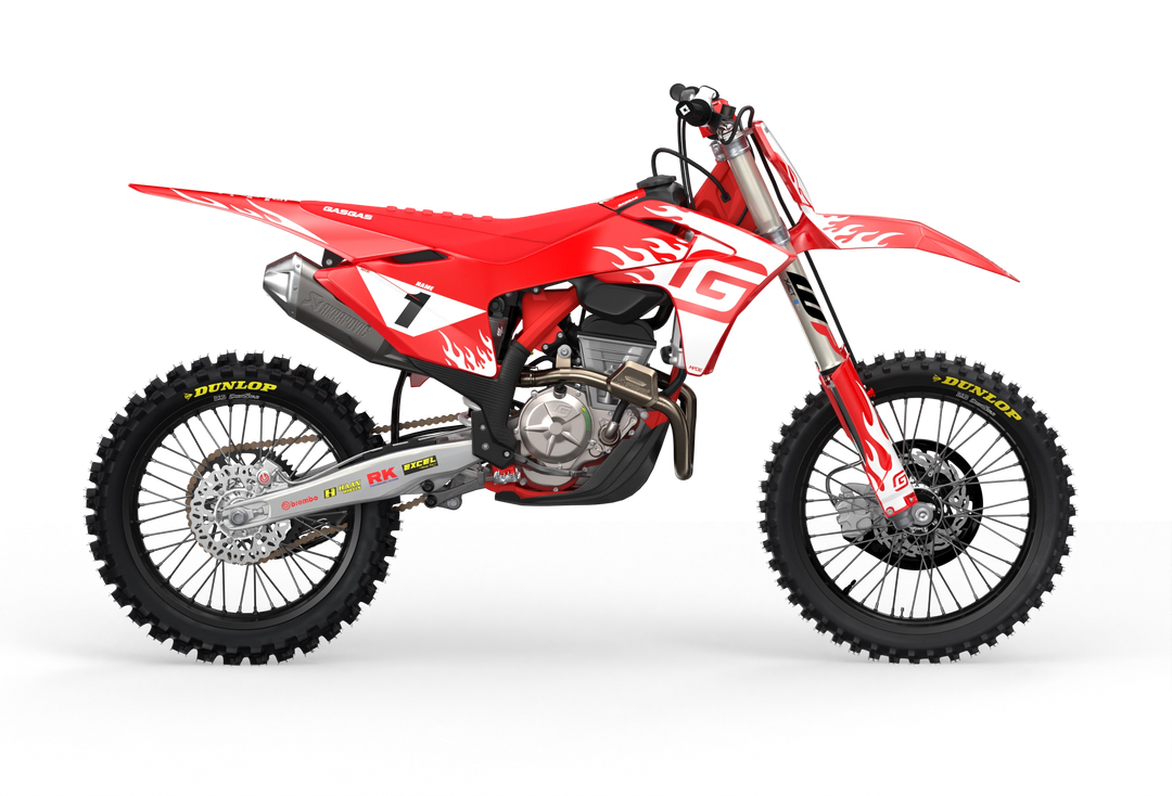 GasGas MC 3D render Flame graphics from madestickers.com White#color_white