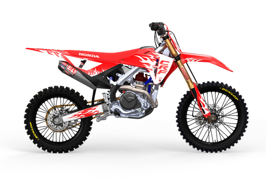 Honda CRF 3D render Flame graphics from madestickers.com White#color_white