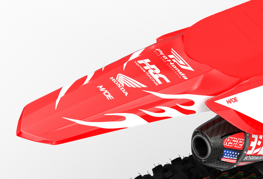Honda CRF 3D render Flame graphics from madestickers.com White#color_white