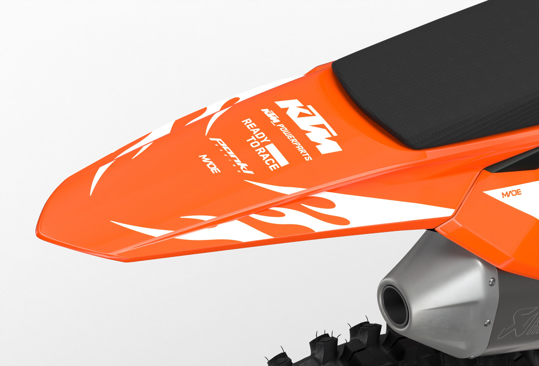KTM SXF 3D Render design Flame graphics from madestickers.com White#color_white
