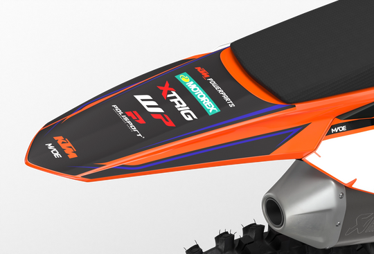 KTM SX SXF Motocross dirt bike premium graphics with big KTM logo and lines on sides from madestickers.com Blue#color_blue