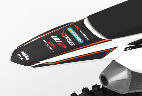 KTM SX SXF Motocross dirt bike premium graphics with big KTM logo and lines on sides from madestickers.com Orange#color_orange