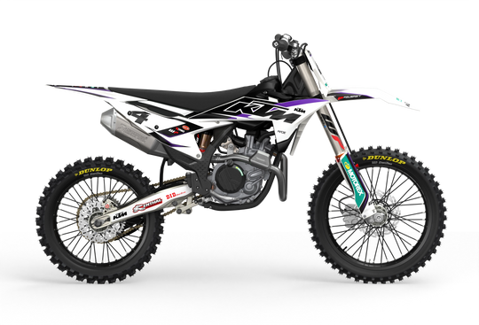 KTM SX SXF Motocross dirt bike premium graphics with big KTM logo and lines on sides from madestickers.com Purple#color_purple
