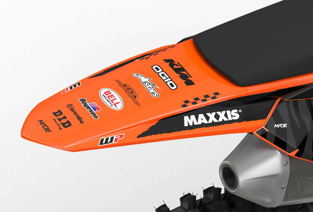 KTM SXF EXC Fasthouse Graphics for motocross dirt bikes from madestickers.com Orange#Color_orange