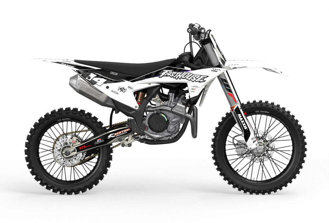 KTM SXF EXC Fasthouse Graphics for motocross dirt bikes from madestickers.com White#color_white