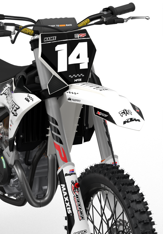KTM SXF EXC Fasthouse Graphics for motocross dirt bikes from madestickers.com White#color_white