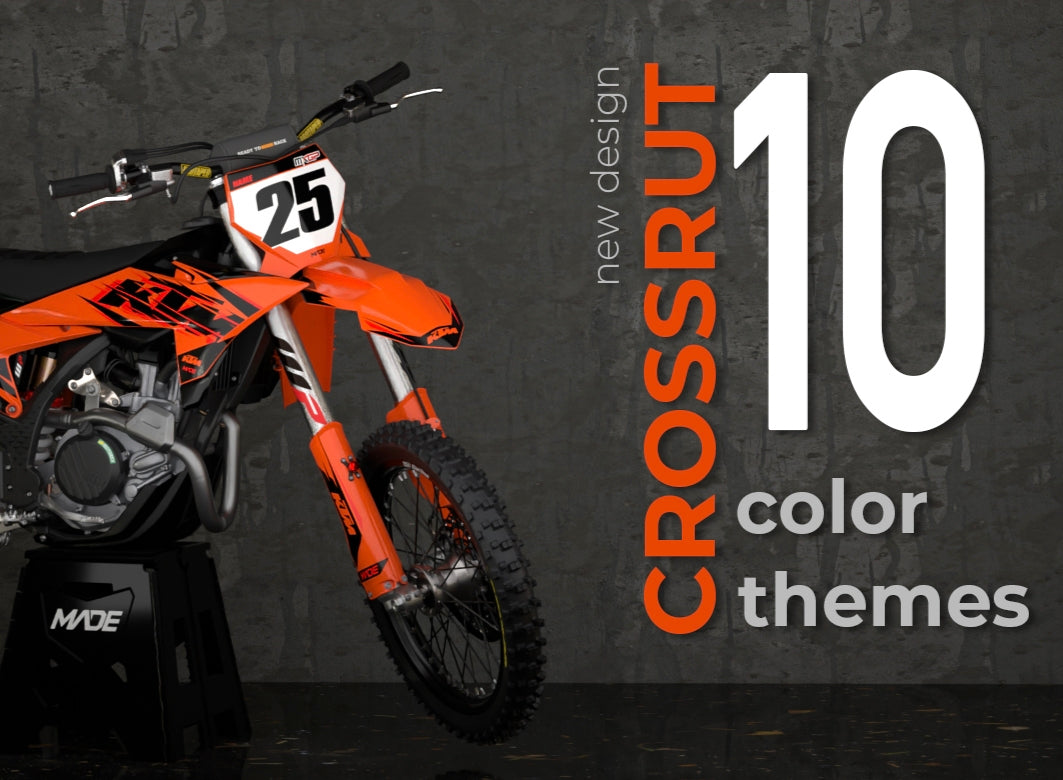 Premium Graphics, New design for KTM motocross dirt bikes in ten different color themes. Licensed KTM product. 