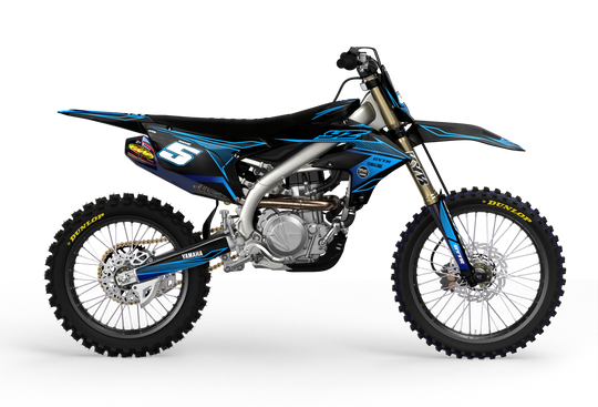 Yamaha YZ YZF Line graphics with big logo on sides, premium stickers from madestickers.com Black#color_black