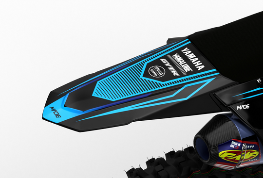 Yamaha YZ YZF Line graphics with big logo on sides, premium stickers from madestickers.com Black#color_black
