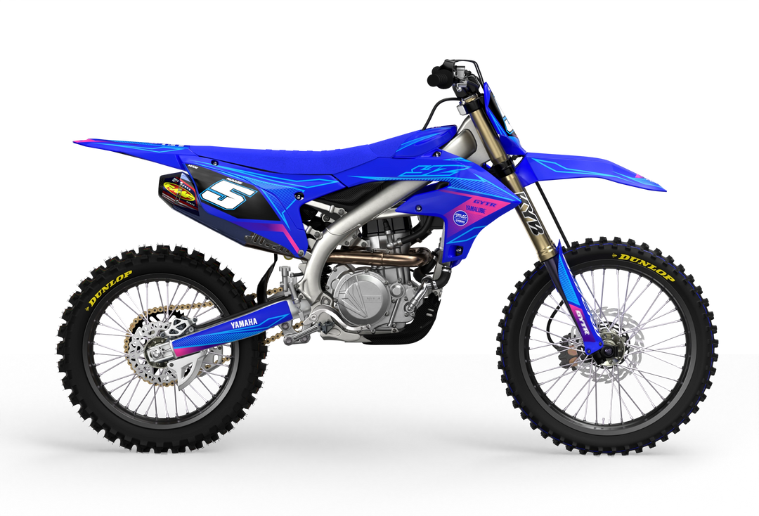 Yamaha YZ YZF Line graphics with big logo on sides, premium stickers from madestickers.com LightBluePink#color_lightbluepink