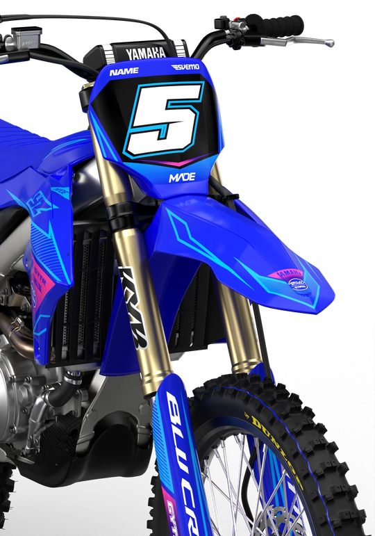 Yamaha YZ YZF Line graphics with big logo on sides, premium stickers from madestickers.com LightBluePink#color_lightbluepink