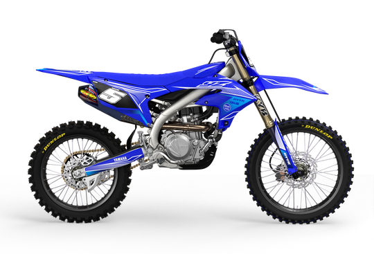 Yamaha YZ YZF Line graphics with big logo on sides, premium stickers from madestickers.com WhiteBlue#color_whiteblue