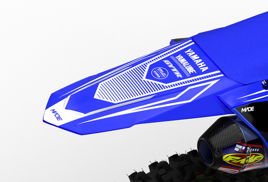 Yamaha YZ YZF Line graphics with big logo on sides, premium stickers from madestickers.com WhiteGrey#color_whitegrey
