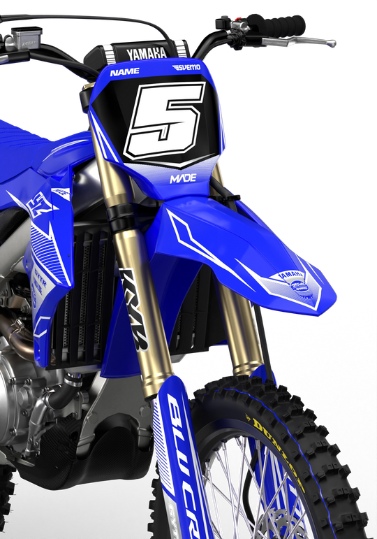 Yamaha YZ YZF Line graphics with big logo on sides, premium stickers from madestickers.com WhiteGrey#color_whitegrey