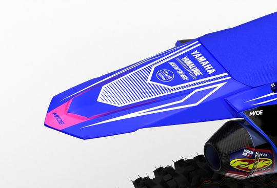 Yamaha YZ YZF Line graphics with big logo on sides, premium stickers from madestickers.com WhitePink#color_whitepink