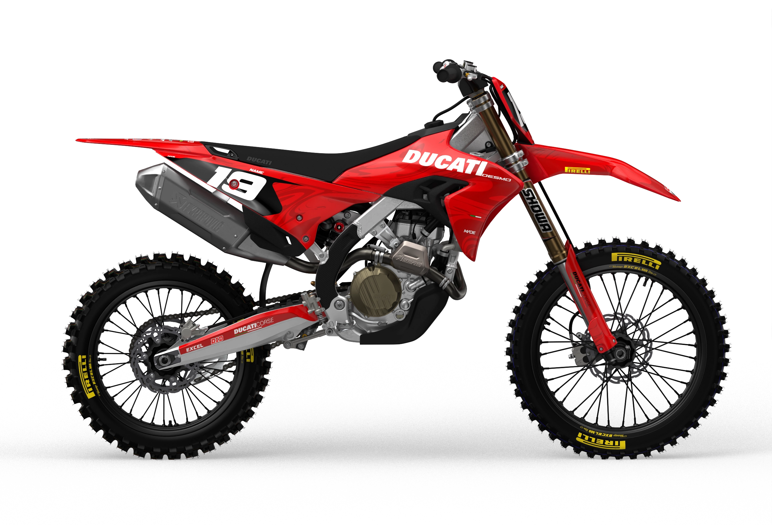 Ducati Desmo MX graphics with Liquid design pattern from madestickers.com Red#color_red