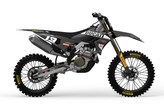 Ducati Desmo MX Lite graphics with simple design from madestickers.com Grey#color_grey
