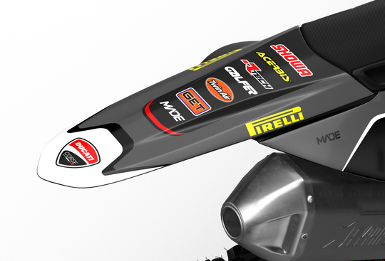 Ducati Desmo MX Lite graphics with simple design from madestickers.com Grey#color_grey