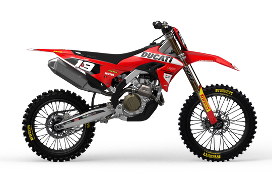 Ducati Desmo MX Lite graphics with simple design from madestickers.com Red#color_red