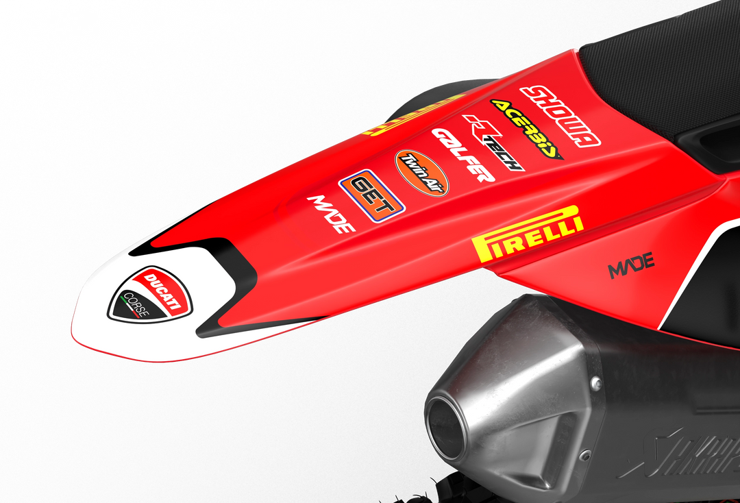 Ducati Desmo MX Lite graphics with simple design from madestickers.com Red#color_red