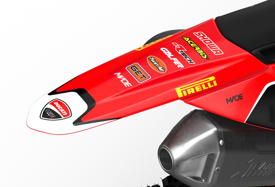 Ducati Desmo MX Lite graphics with simple design from madestickers.com Red#color_red
