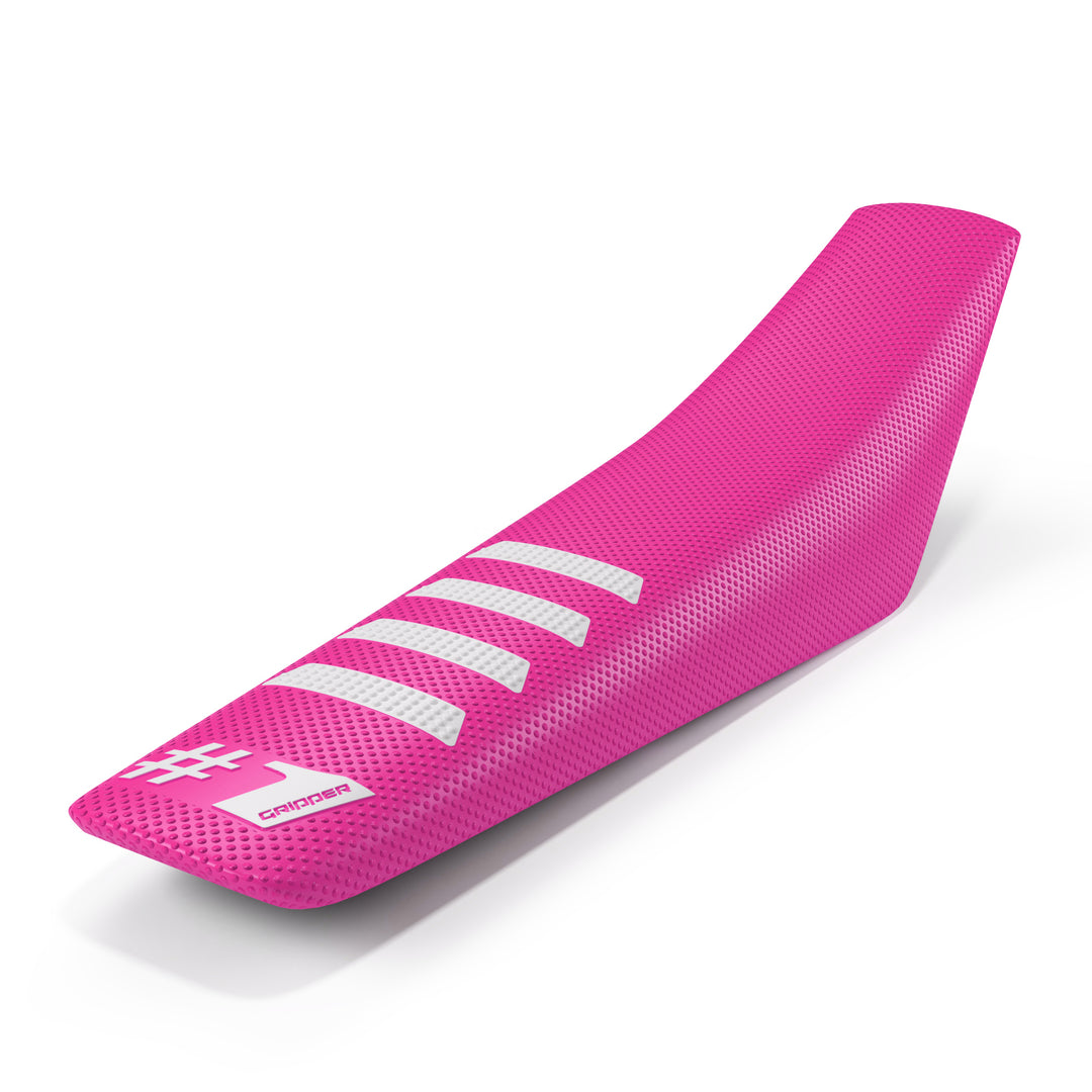 ONEGRIPPER RIBBED PINK/WHITE SEAT COVER