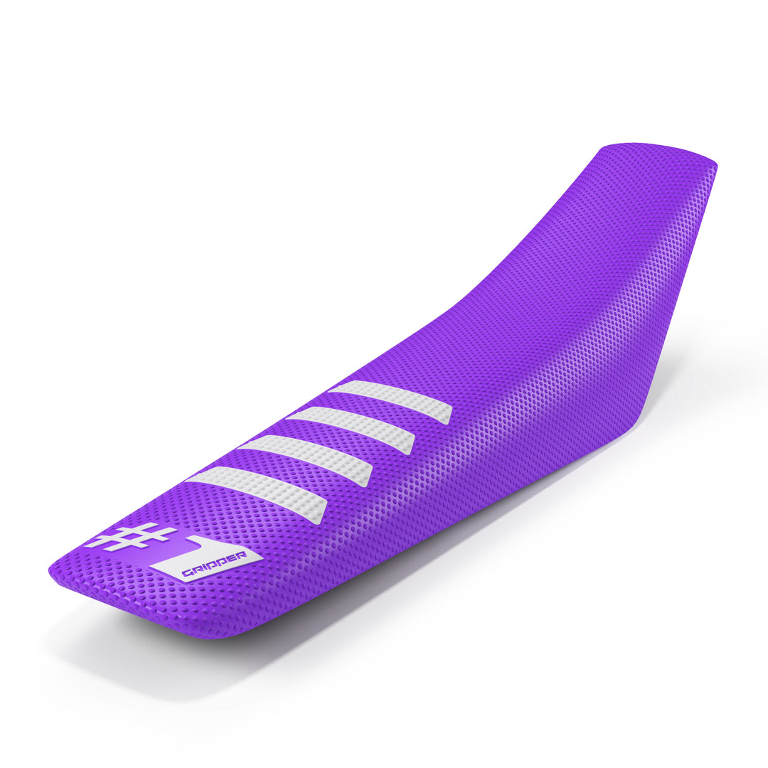 ONEGRIPPER RIBBED PURPLE/WHITE SEAT COVER