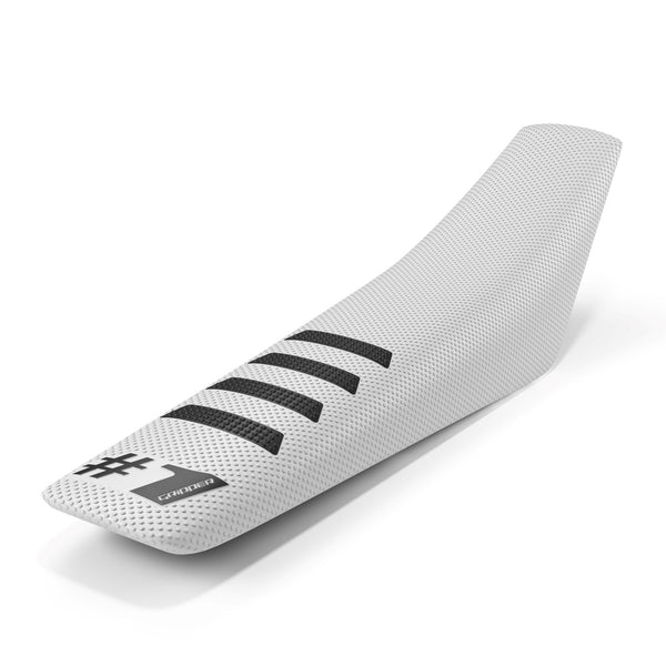 ONEGRIPPER RIBBED WHITE/BLACK SEAT COVER