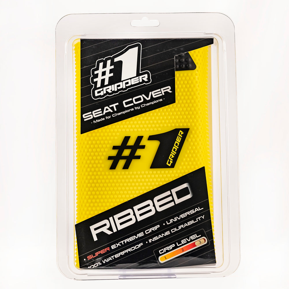 ONEGRIPPER RIBBED YELLOW/BLACK SEAT COVER
