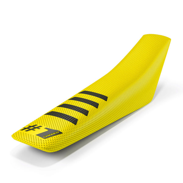 ONEGRIPPER RIBBED YELLOW/BLACK SEAT COVER