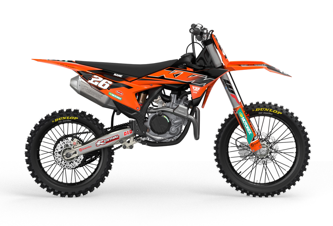 KTM Overtake Factory Licensed graphics for motocross dirt bike form madestickers.com Black#color_black