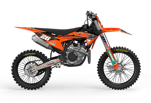 KTM Overtake Factory Licensed graphics for motocross dirt bike form madestickers.com Black#color_black