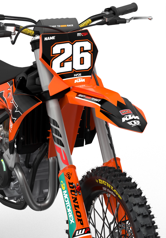 KTM Overtake Factory Licensed graphics for motocross dirt bike form madestickers.com Black#color_black