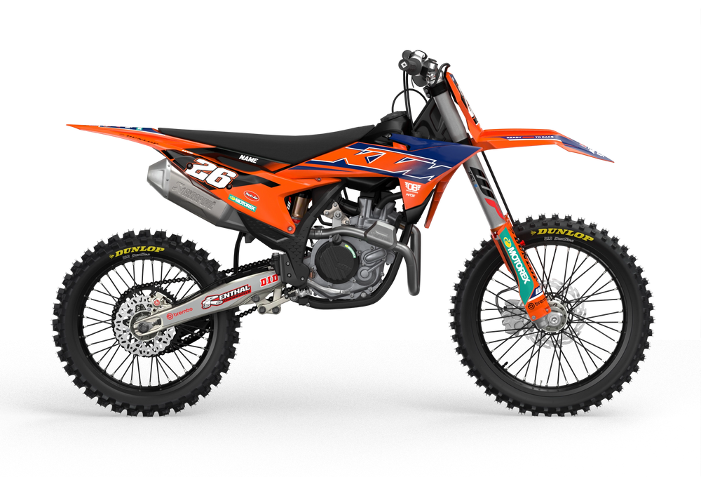 KTM Overtake Factory Licensed graphics for motocross dirt bike form madestickers.com DarkBlue#color_darkblue