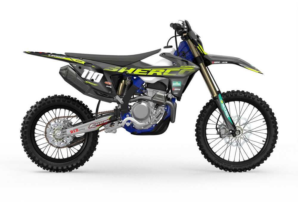 Sherco FE Racing factory motocross dirt bike graphics from madestickers.com Black#color_black