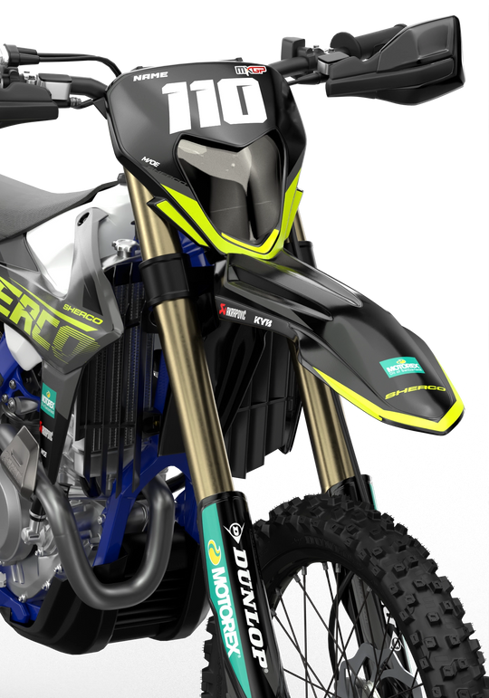 Sherco FE Racing factory motocross dirt bike graphics from madestickers.com Black#color_black